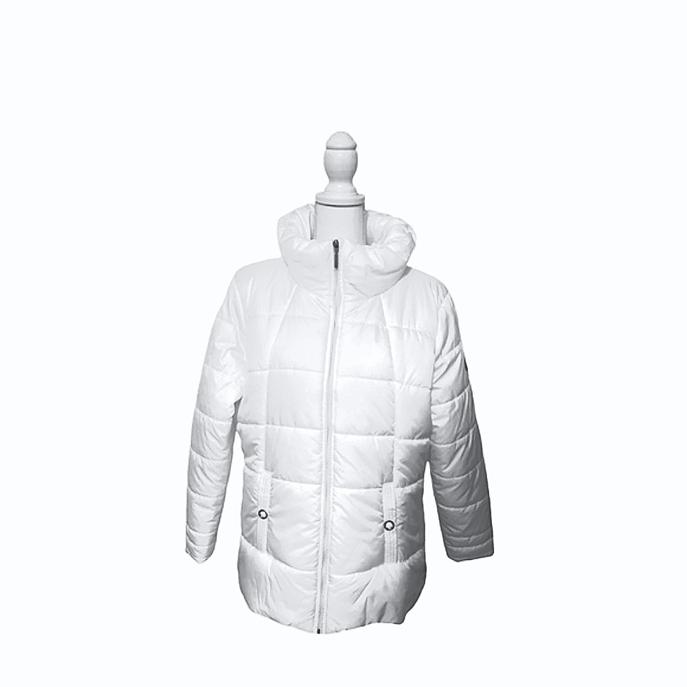 Womens Weatherproof White High Neck Puffer Jacket Size 2X